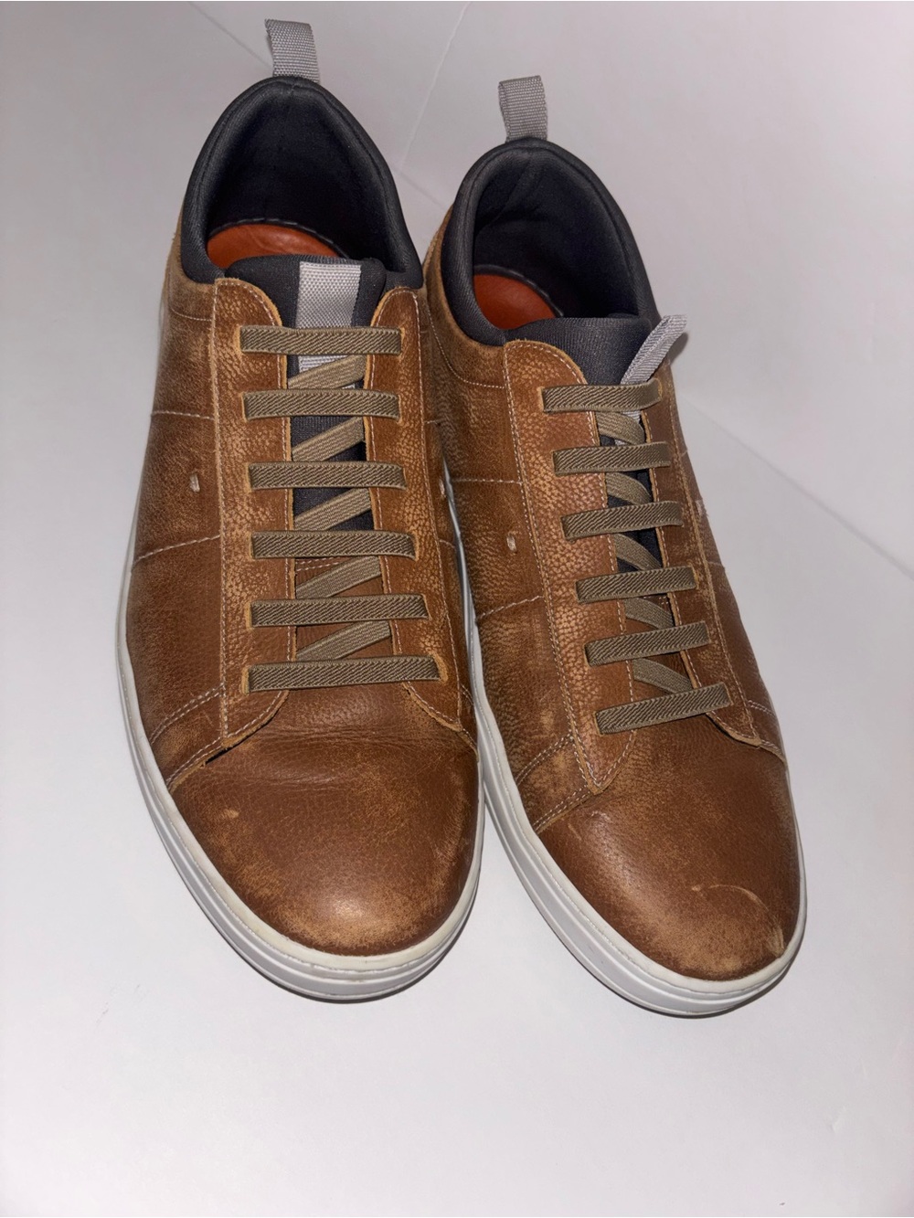 Martin Dingman Brown Leather Low-Top Sneakers